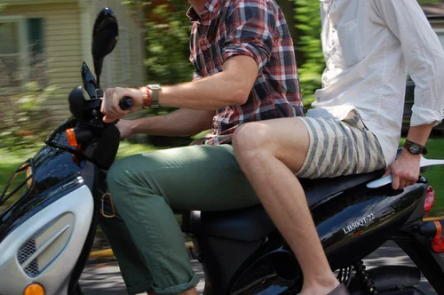 Fraternity Brother Falls Off Back of Moped, but at least He Didn’t Look Gay