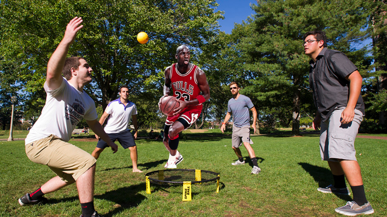 The Next Michael Jordan? This Guy Just Took His Shirt Off Playing Spikeball!