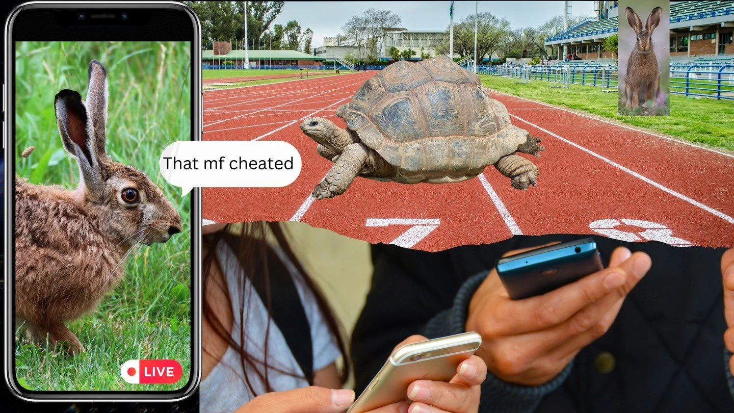 The Hare Baselessly Accuses the Tortoise of Taking Speed; His Family Responds