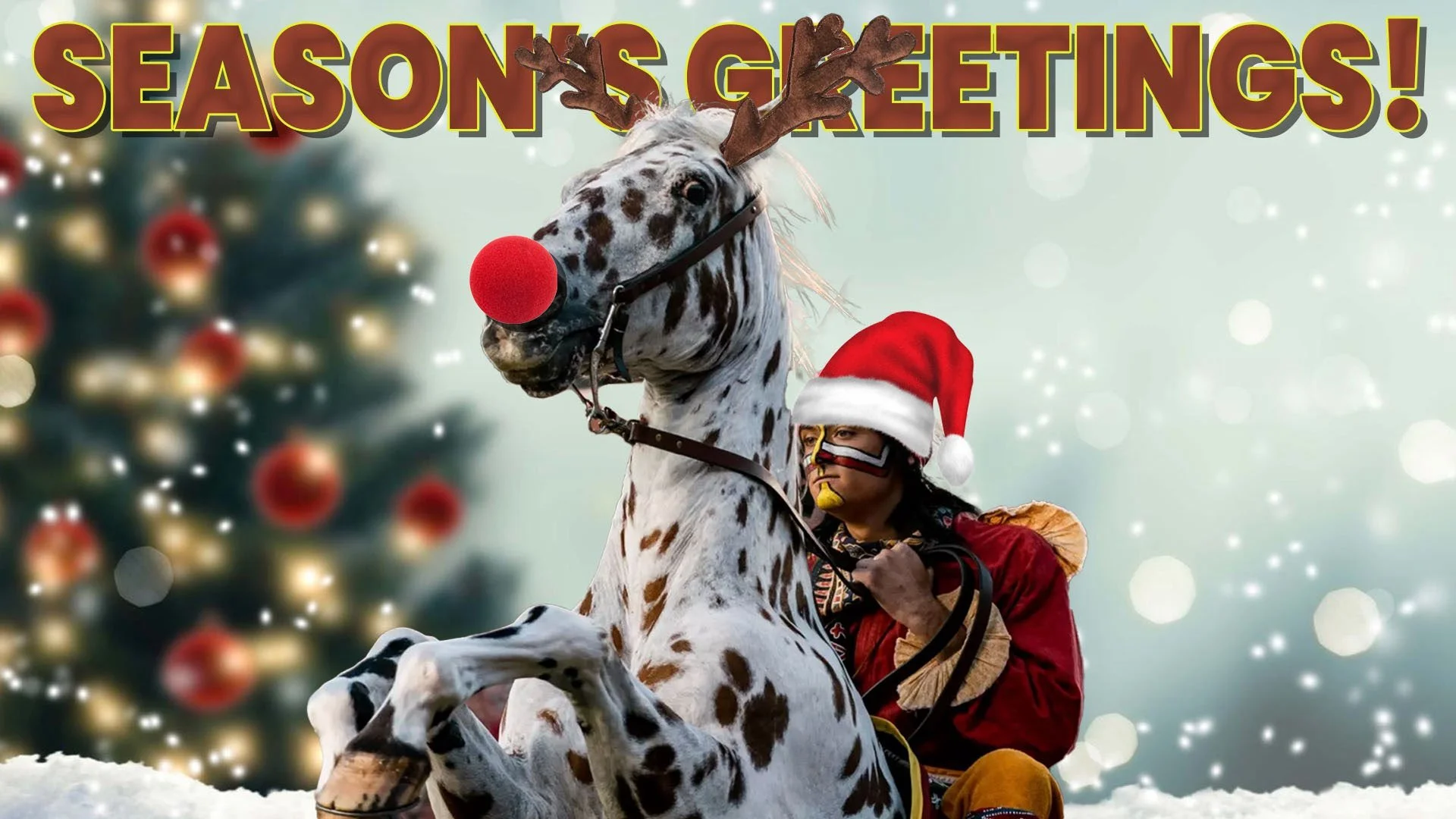 Renegade the Horse Reportedly “Not Loving” Seasonal Reindeer Costume