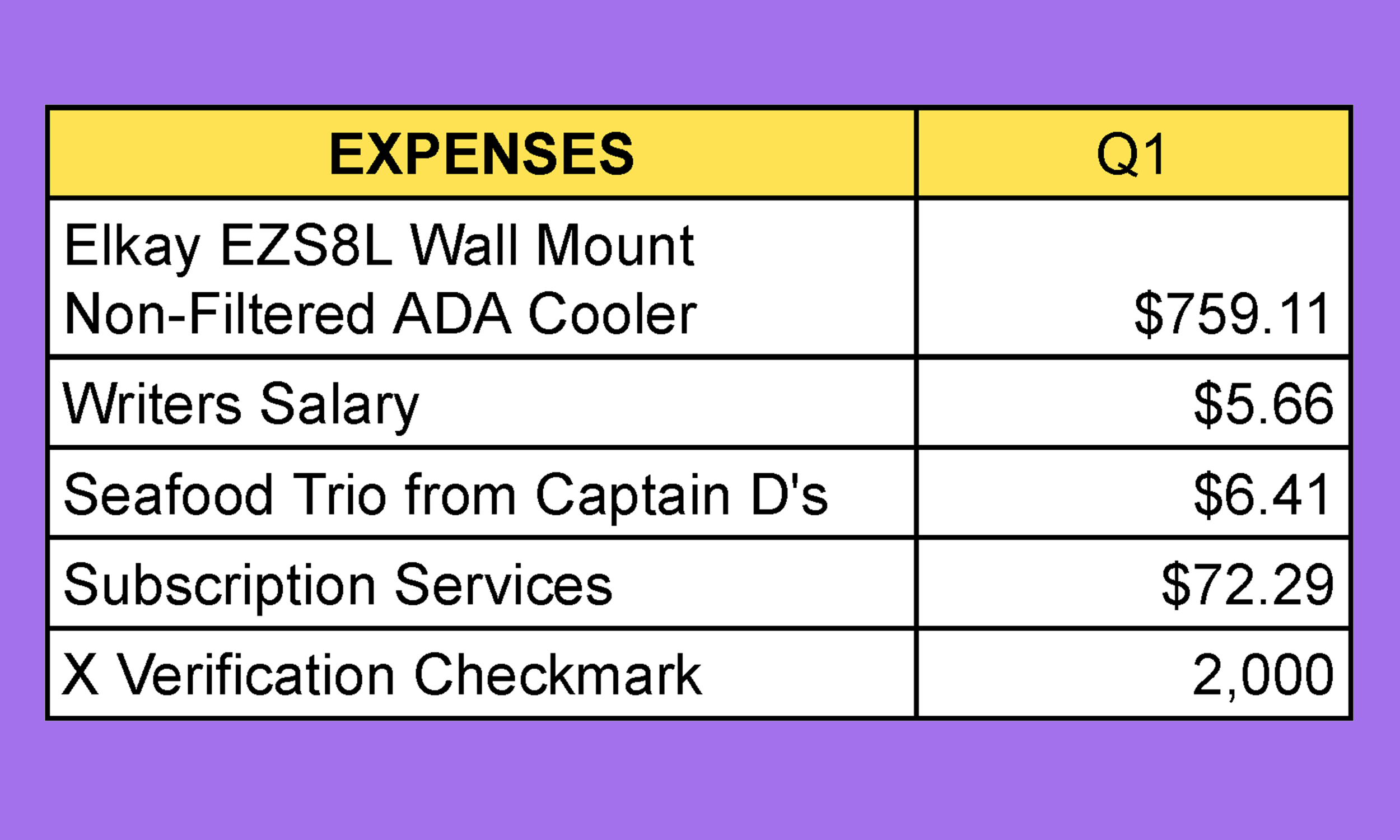 Eggplant Quarterly Financial Report