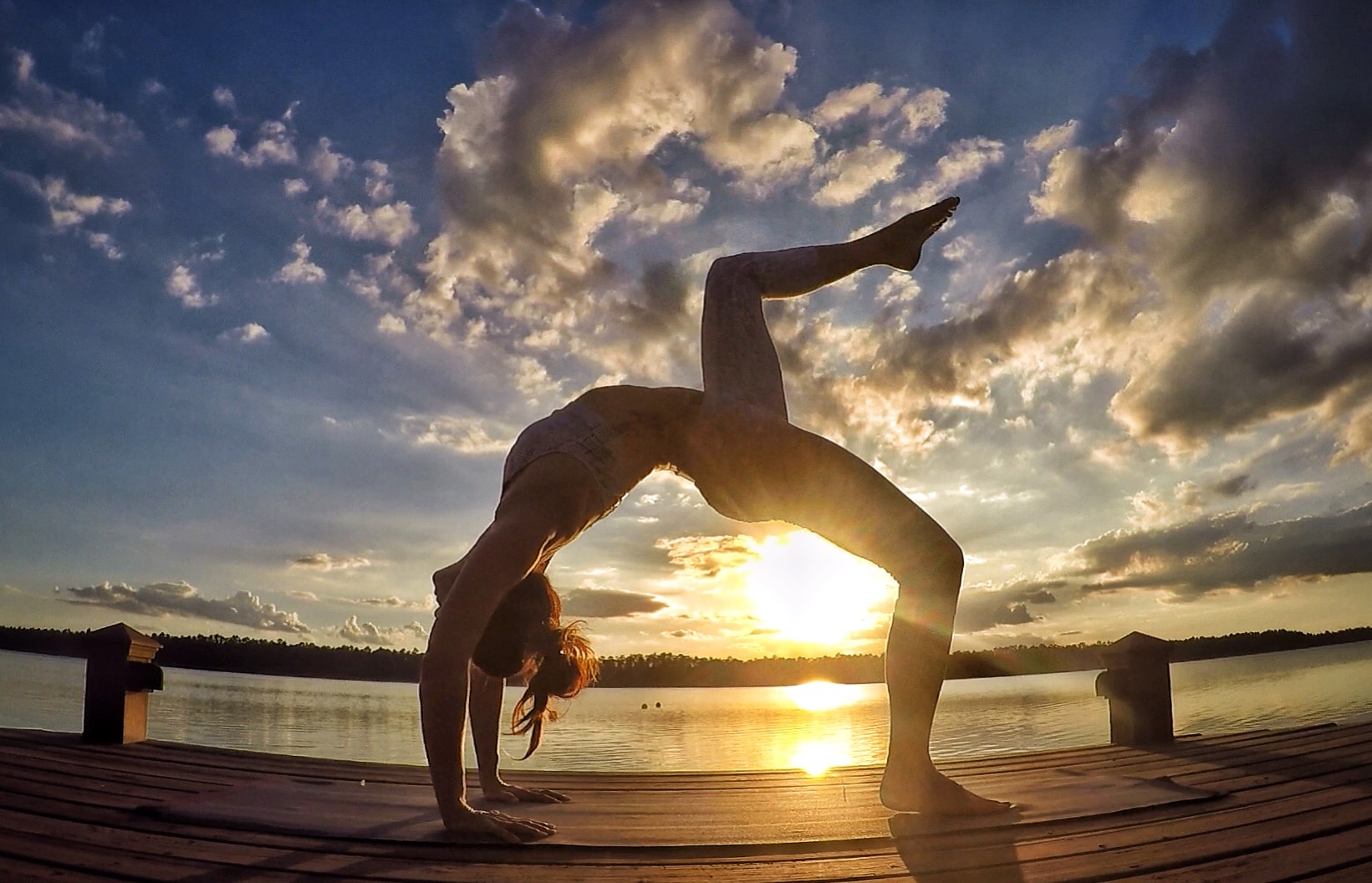 Yoga Backbend Waterfront