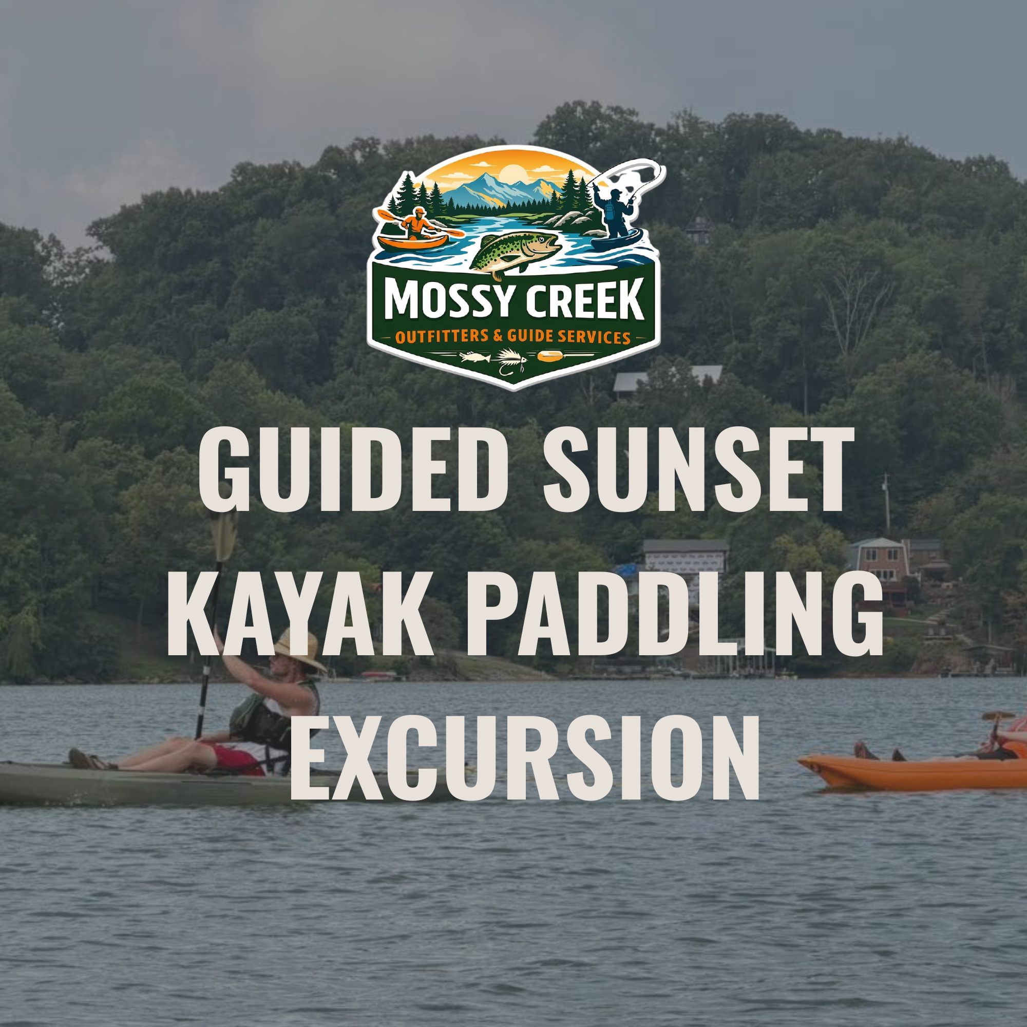 Guided Sunset Kayak Paddling Excursion on Lake Cherokee