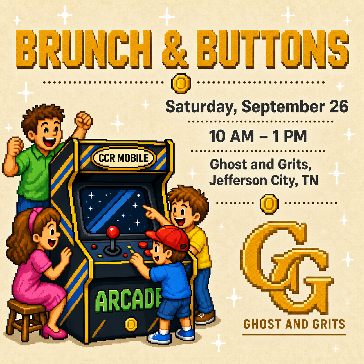 Brunch and Buttons at Ghost & Grits