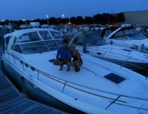 Angelica and her husband love boating!