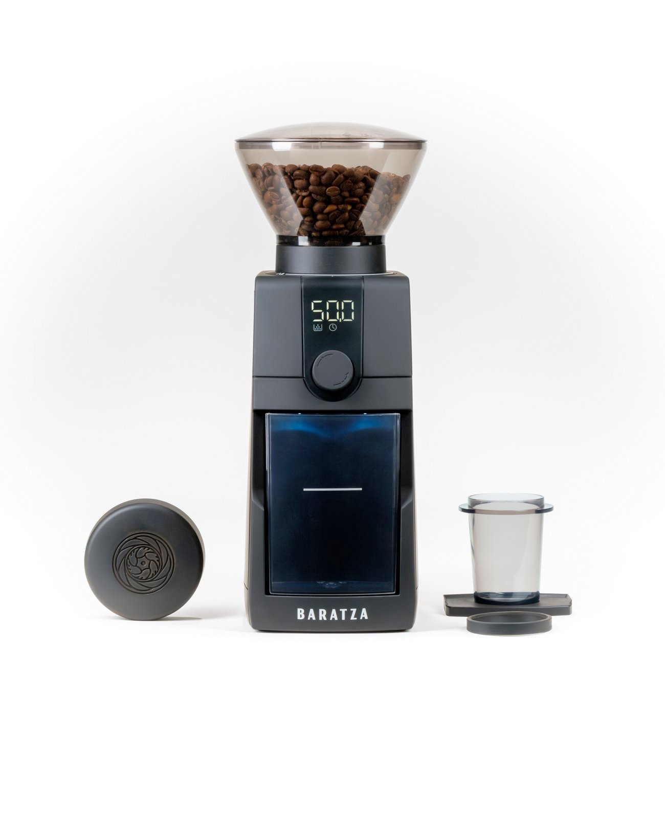 Baratza ESP Pro with Hopper and lid accessories