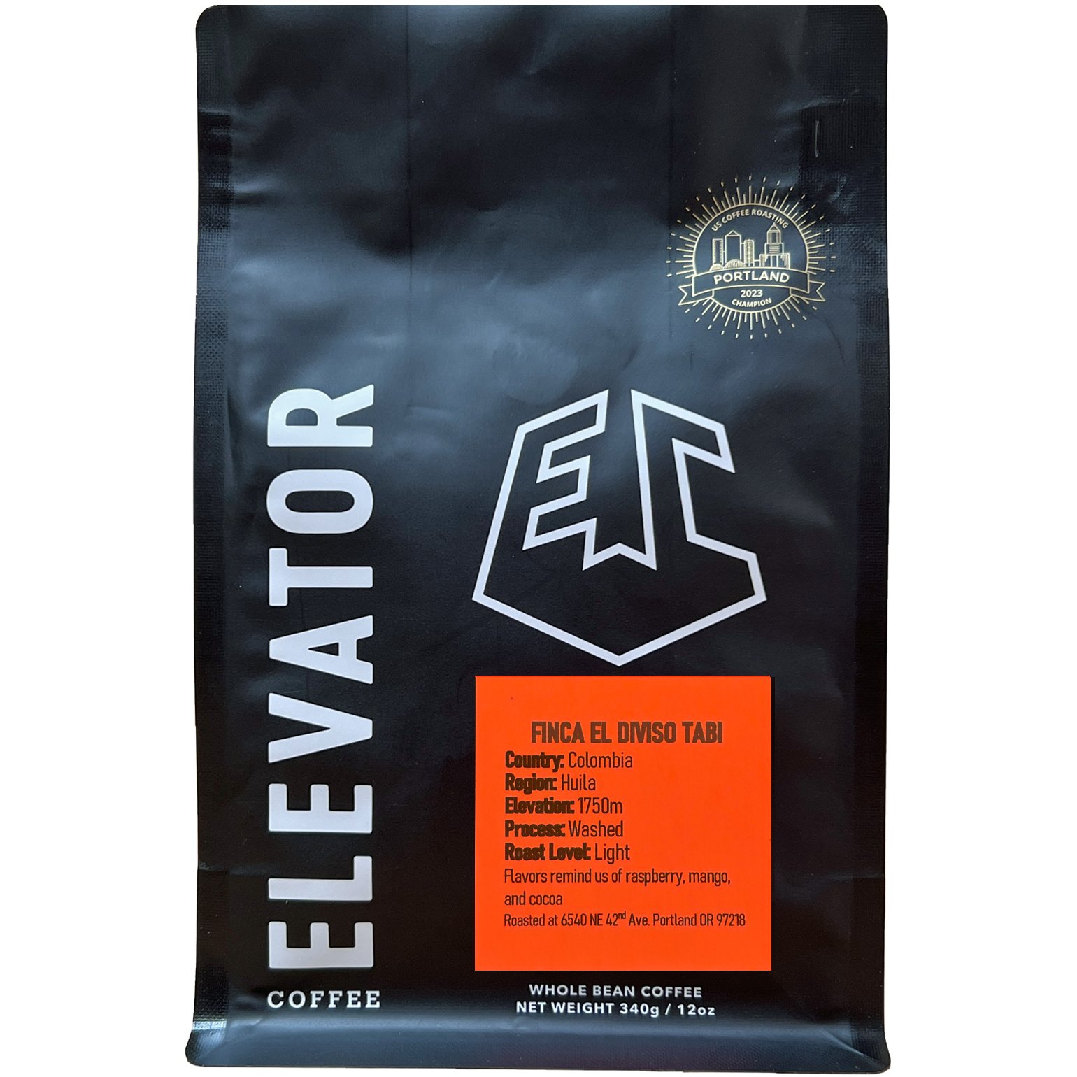 Finca El Diviso Tabi From Jose Uribe Lasso Coffee Bag on white background