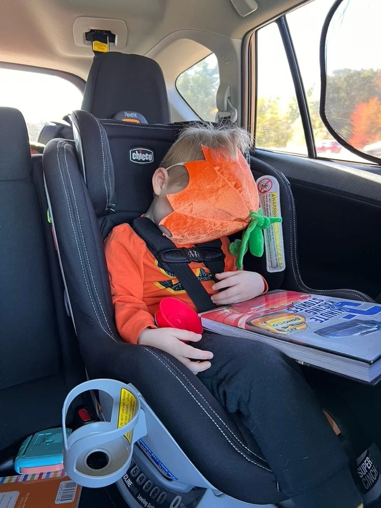  Photo by me - Returning from Zoo Trick or Treating with the Pumpkin King.  