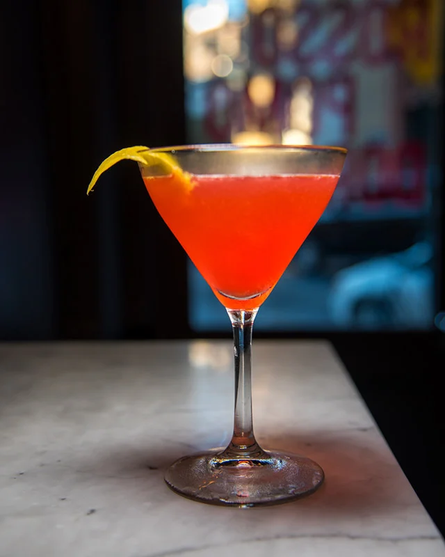 Ingredients: applejack, del capo, lemon, grenadine