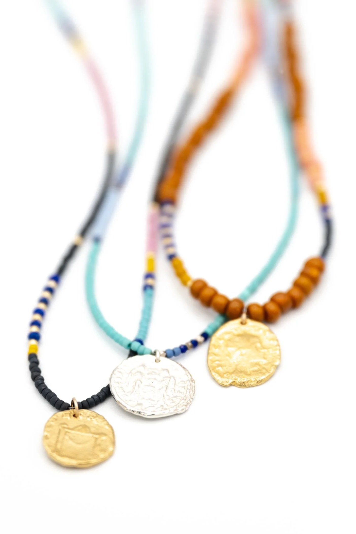 Beaded Roman Coin Necklace