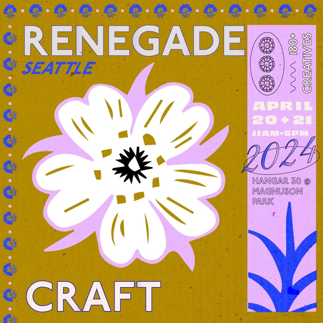 THIS WEEKEND!
I am so excited that I will be vending at Renegade Craft this weekend! We'll be all set up and ready for you on Sat and Sunday from 11am to 5pm at Magnuson Park Hangar 30!
See you there? #handmadejewelry #samanthaslaterstudio #artshow #