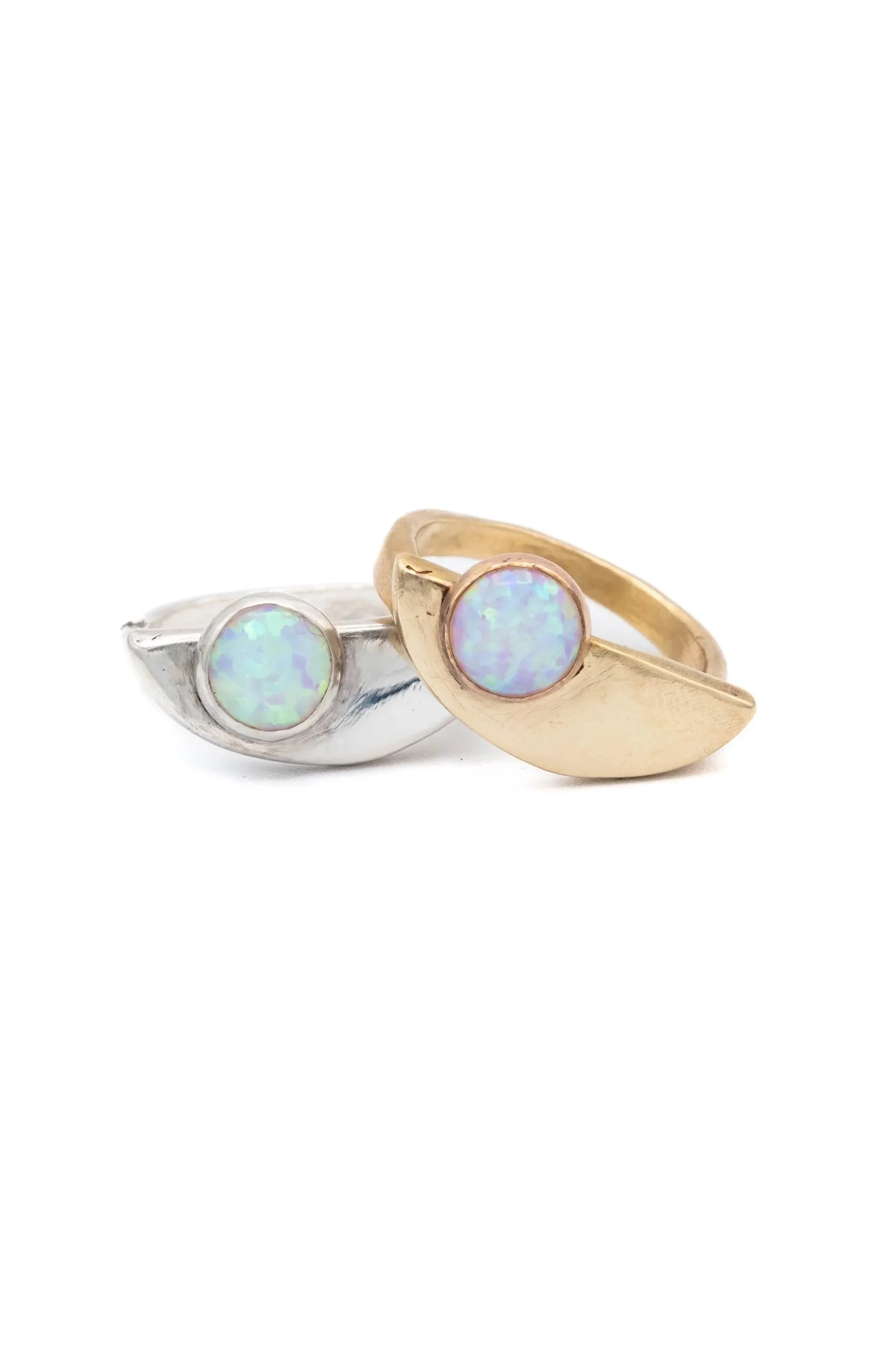 Halo Ring With Opal