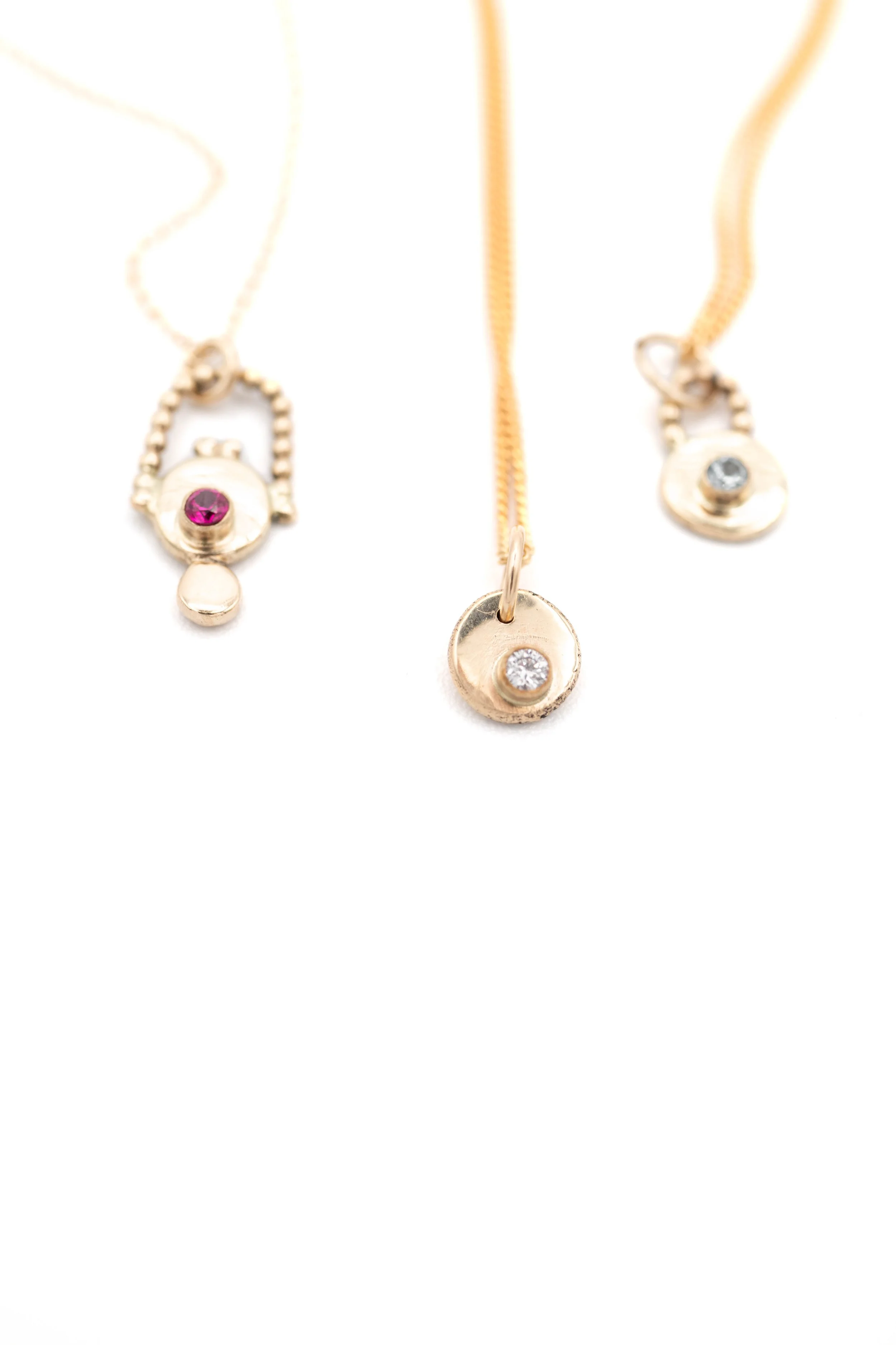 One of a kind 14k Recycled Gold Charms