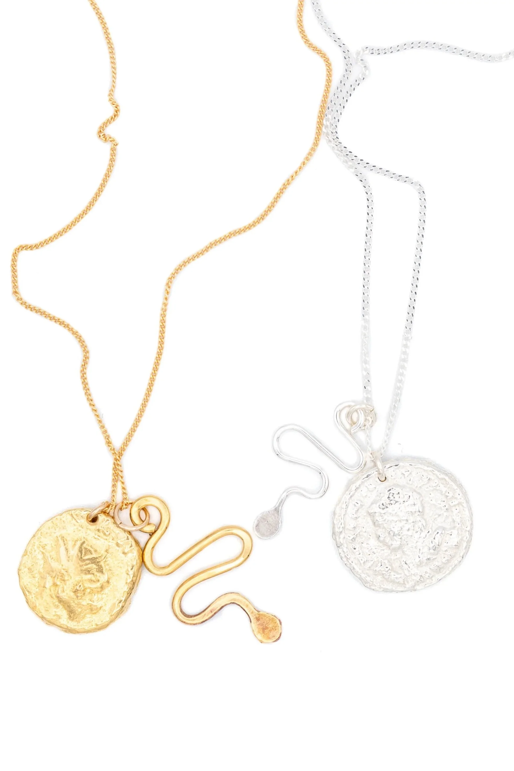 Roman Coin and Snake Necklace