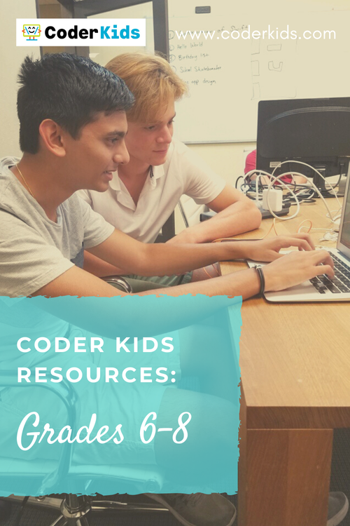 Resources for Coding - Grades 6 - 8 | Coder Kids