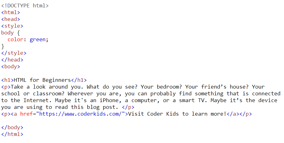 HTML for Beginners | Coder Kids