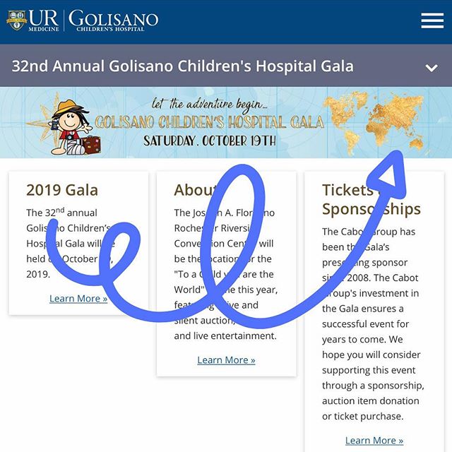 The 2019 Golisano Children’s Hospital Gala is certainly going to be an adventure!! 👀 save the date graphics up on the website!! #roc #forthekids #adventure #gala #theme #world #childrenshospital #gch #graphics #gold #travel #design #donate #fundraiser