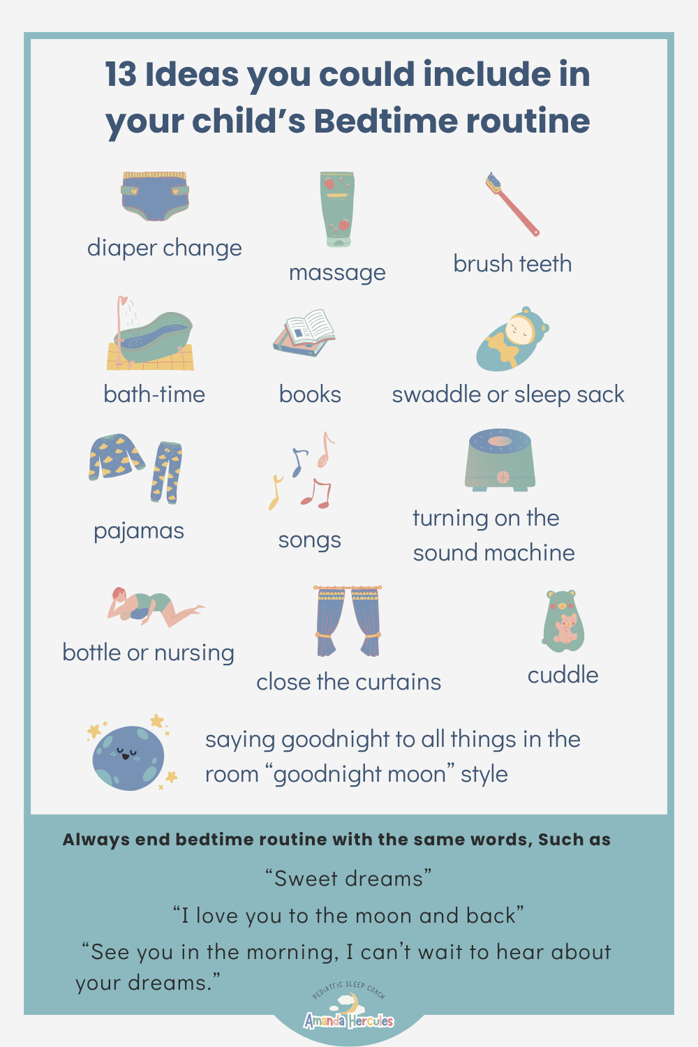 Tips for creating a bedtime and naptime routine for your child.