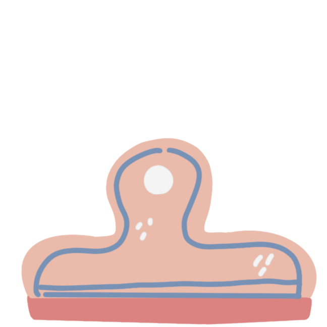 Illustration of a clipboard clip.