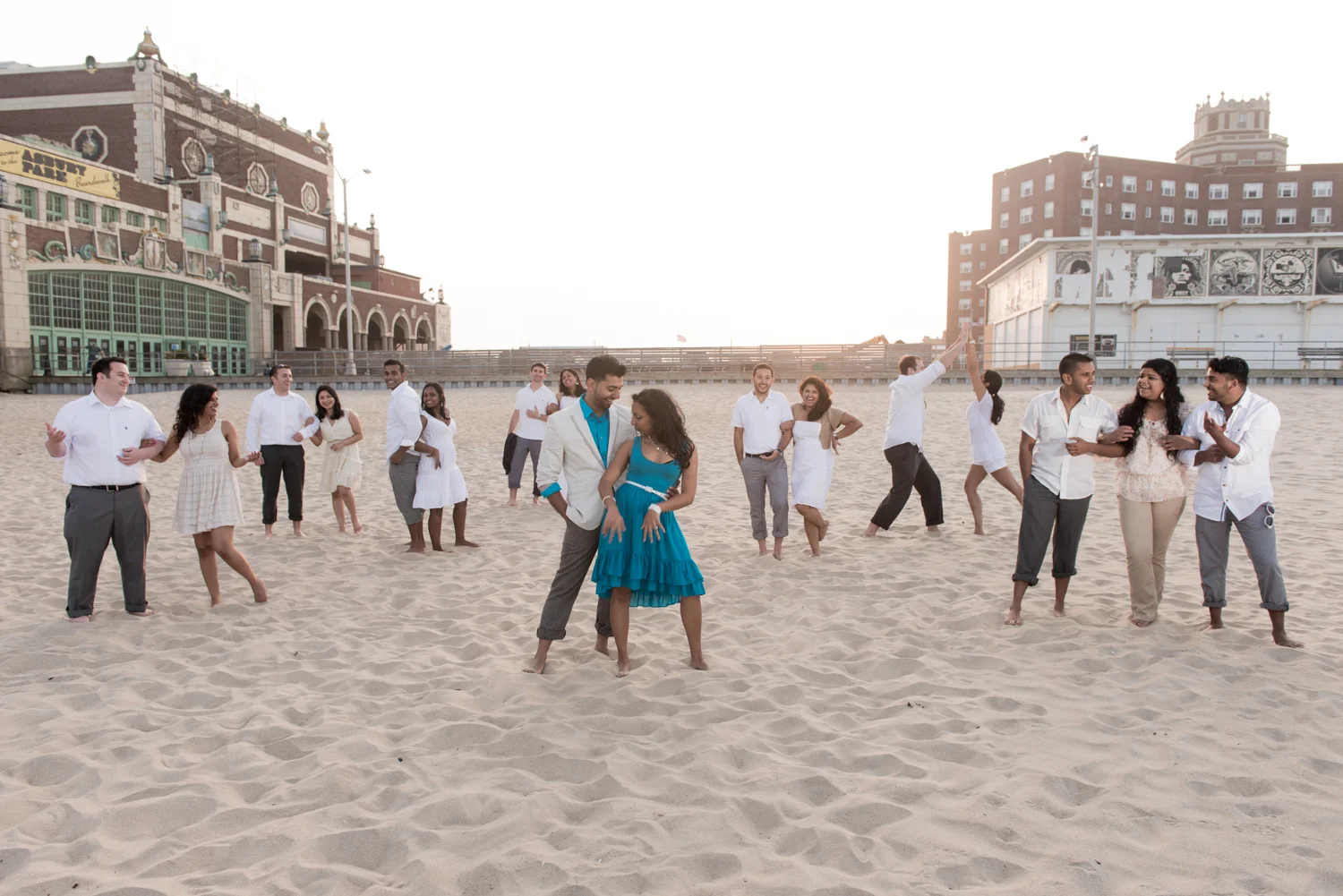 Roshan & Tina Engagement Wedding Party shoot, Asbury Park NJ