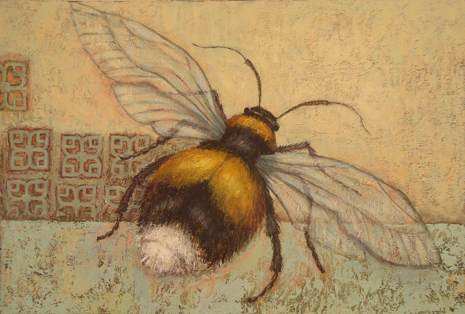 Bumble Bee, acrylic on canvas, 44" x 30", $4,600.
