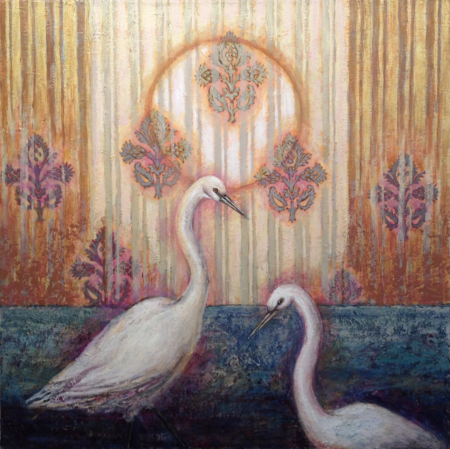 Questioning, Moon Glade, acrylic on canvas, 34" x 34", SOLD