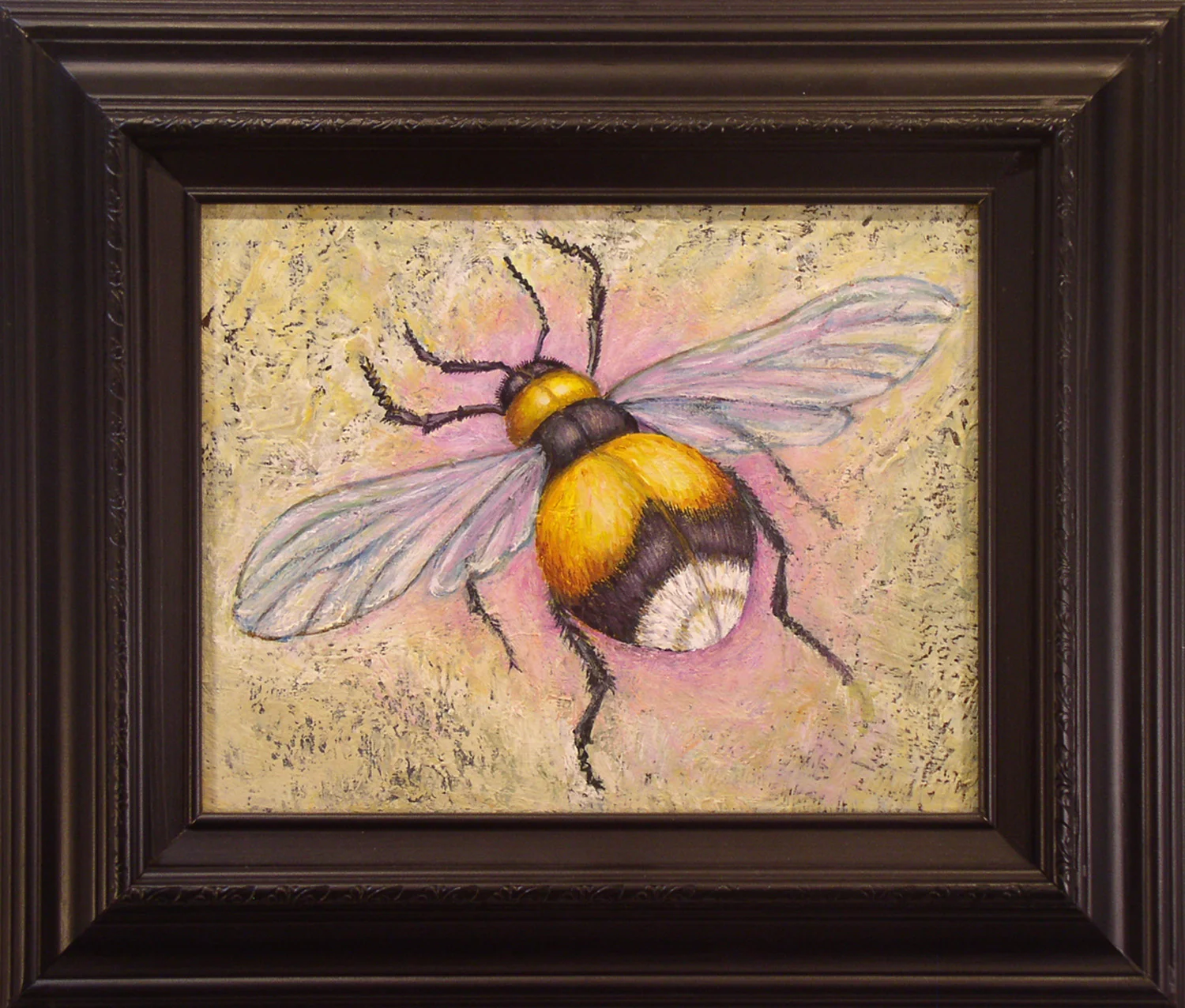 Bee With Purple Aura, acrylic on panel, 21" x 18", $675. framed