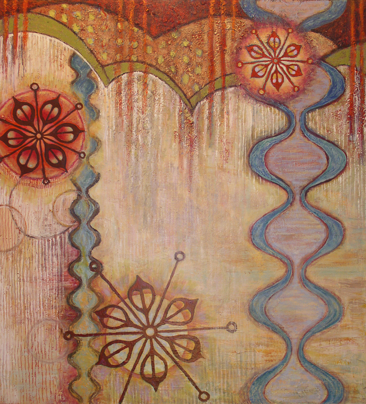 Mod Mania, acrylic on canvas, 62" x 42", $6,800.