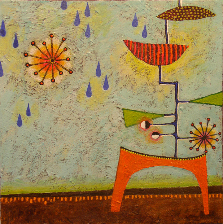 “Flatland” acrylic on canvas, 16” x 16” Sold to a collector in New Hampshire