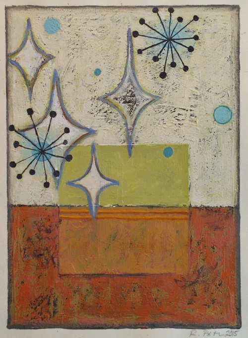 “Sterling Cooper #7”, acrylic on paper, 20” x 16” SOLD to a collector in Somerville, MA