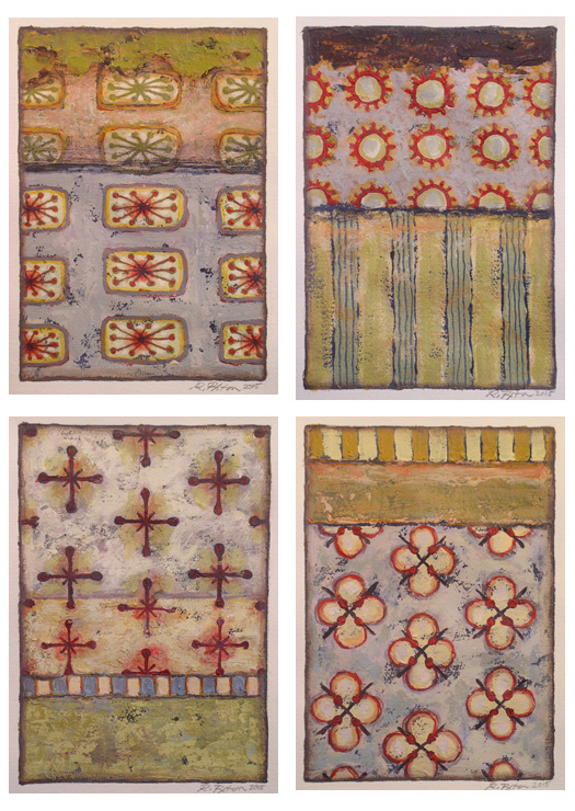 “Santa Elana” acryliic on paper, 20” x 16” each SOLD to a collector in Albuquerque, NM