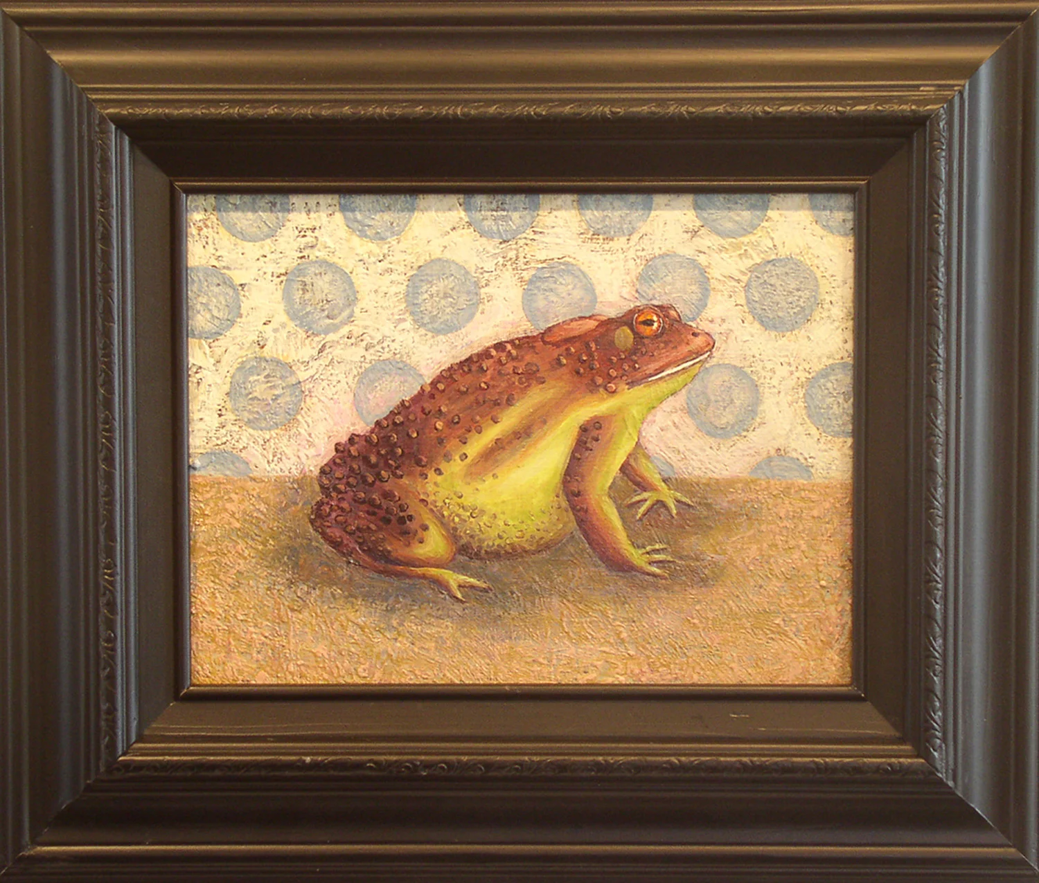 “Toad”, acrylic on panel, 18” x 21” SOLD to a collector in Lincoln, MA