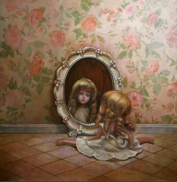Reflection, oil on panel, 28"x28", 2011