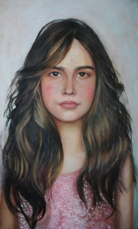 Sophia, oil on linen, 20"x34". 2013