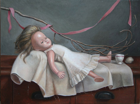  Delicate Sleeper, oil on panel, 24"x18", 2009 