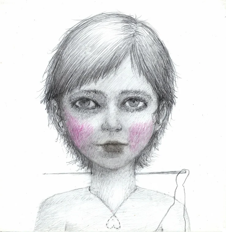 Jab, graphite on panel, 5"x5", 2013