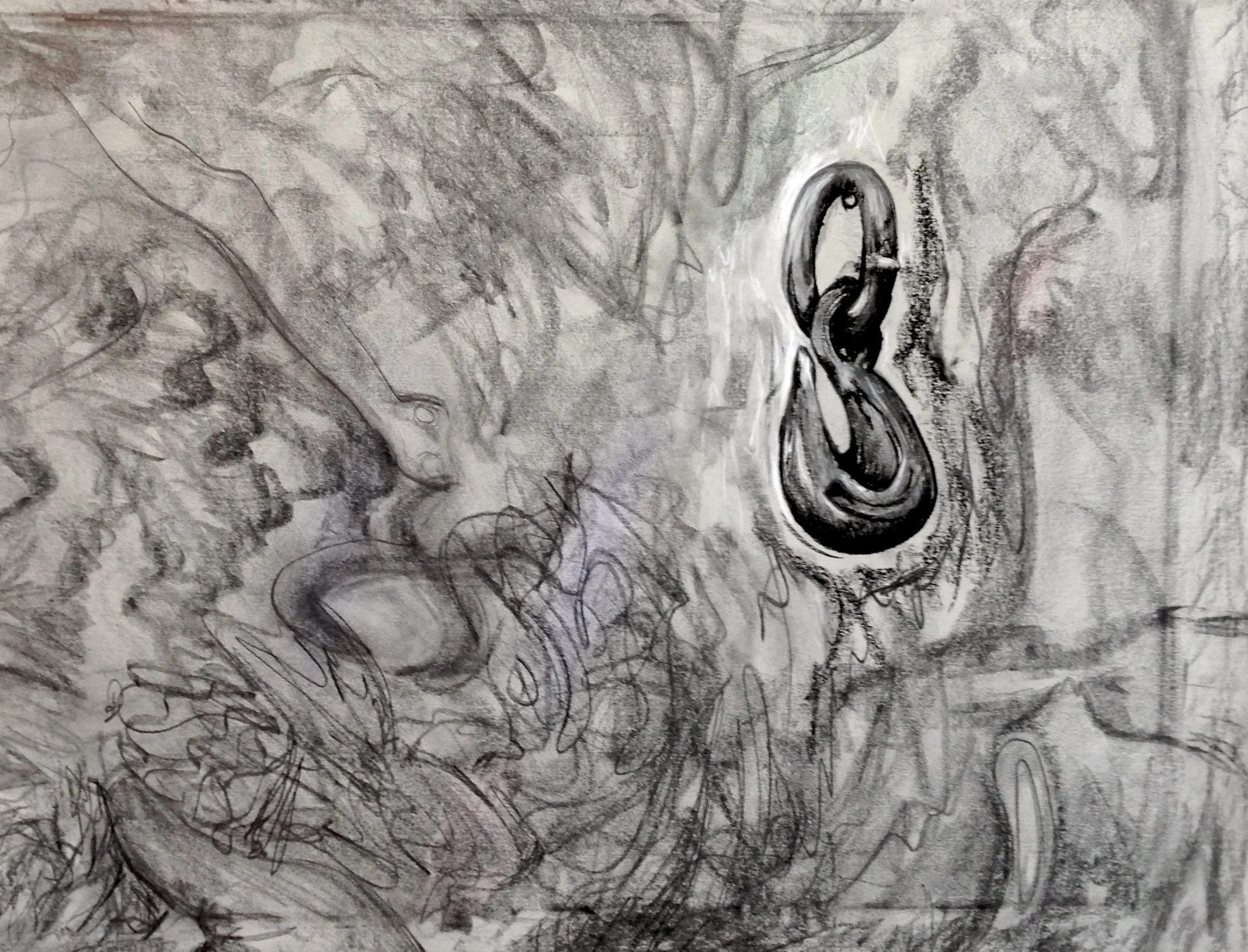 Hook, 2014. Graphite, charcoal, chalk on paper..jpg