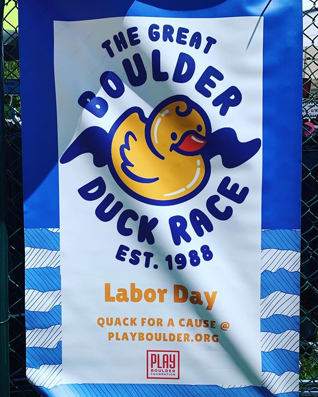 Spotted at Boulder Creek Festival! The duckies are coming back this Labor Day! 🦆💛🦆 #greatboulderduckrace #quackforacause #PLAYboulder #bouldercreekfest