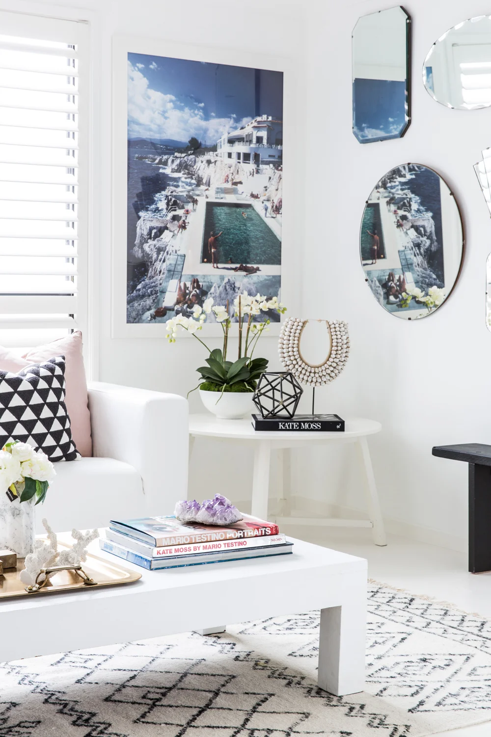 Simone Duckworth's home featuring Hotel Du Cap Eden Roc available from Kristy Lee Interiors , styled by Claudia Stephenson , photographed by Hannah Blackmore featured in Adore Home Magazine