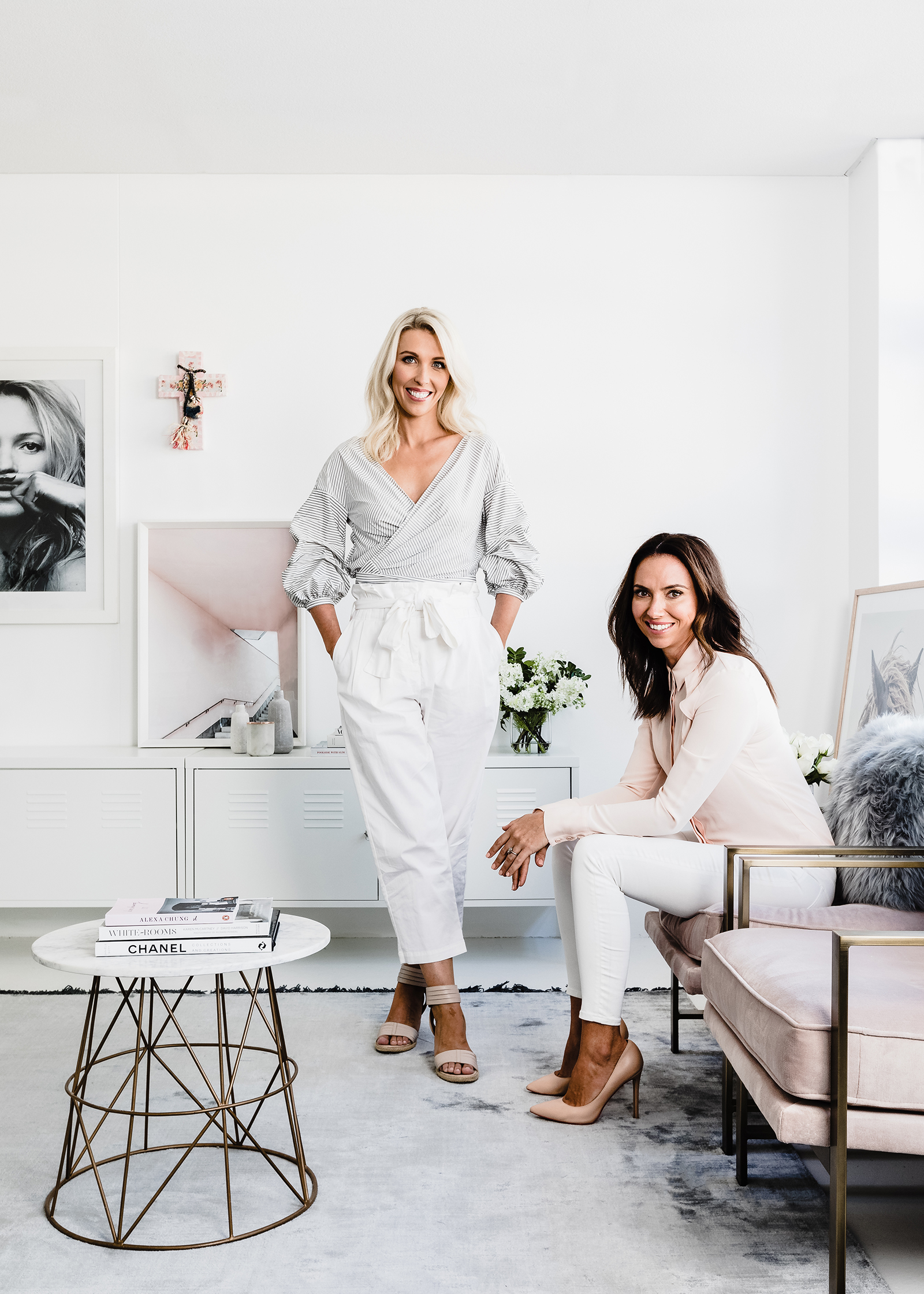 Three Birds Renovations used Dulux Vivid White in their office space pictured