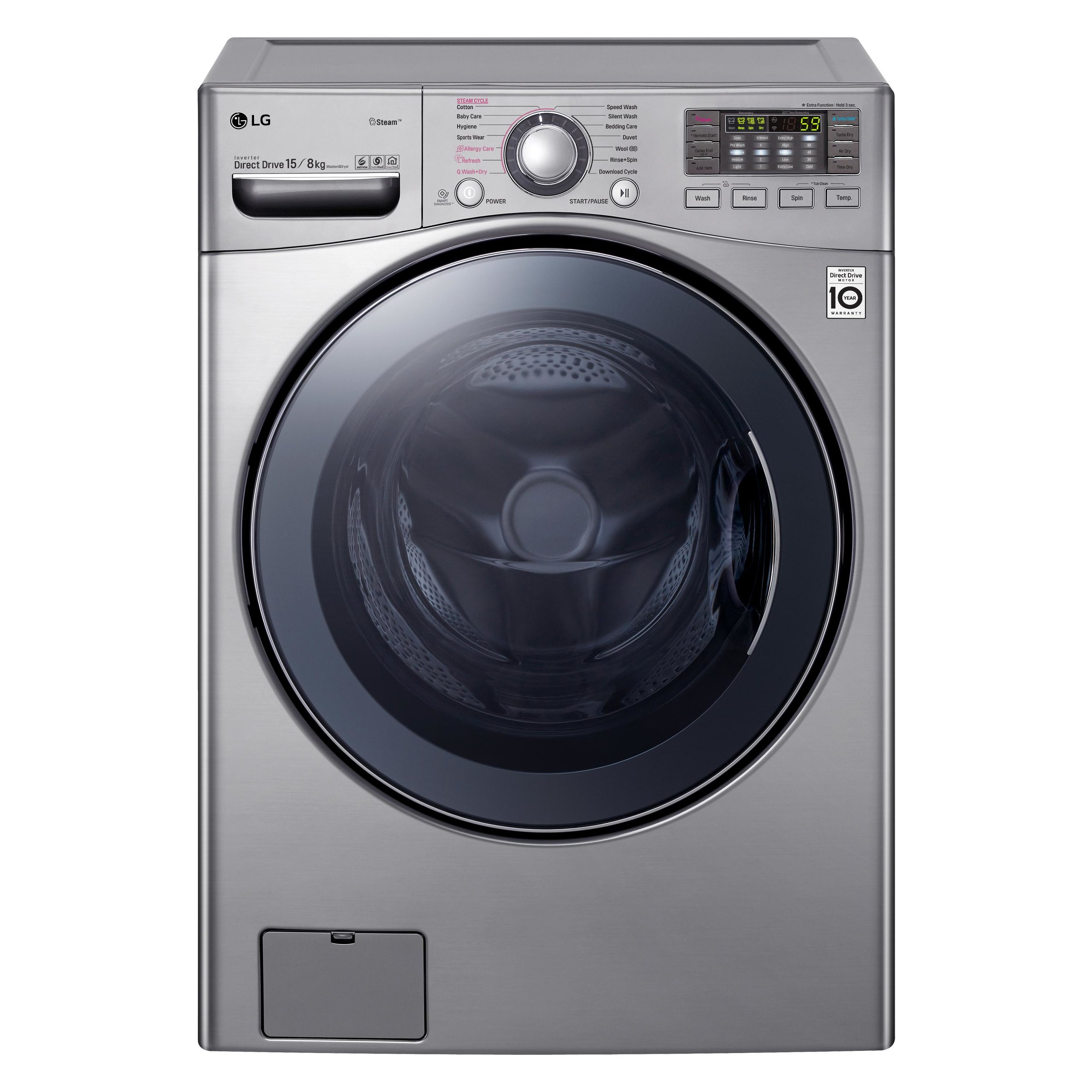 LG Front Load Washer Dryer Combo with True Steam® [WD1215HSVE]_Front.jpg
