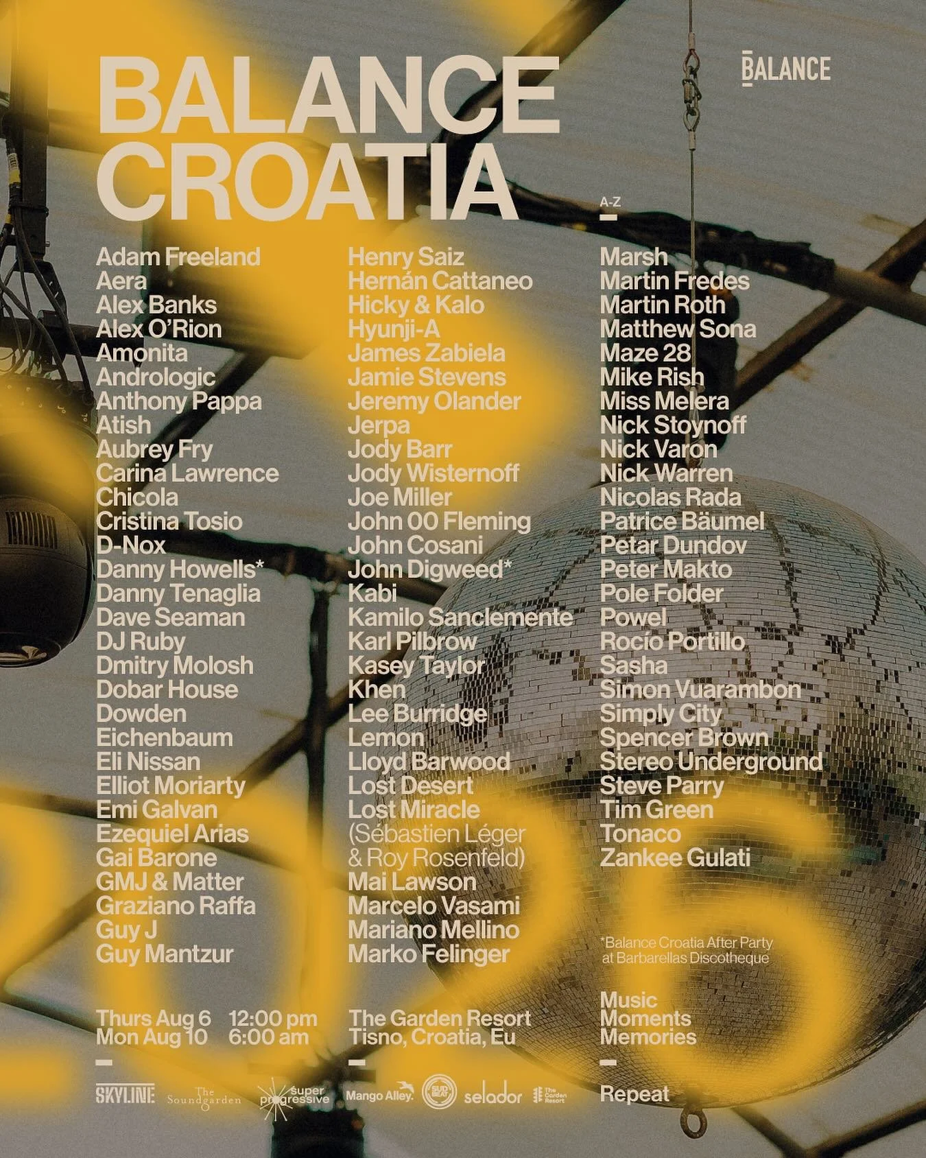 Immensely excited to be a part of a such amazing lineup once again.
Next August we’ll be dancing at @balancecroatia! Extremely thrilled to be back, it will be a week to remember. Do not miss out on this one!
#balancecroatia #balancefestival #g