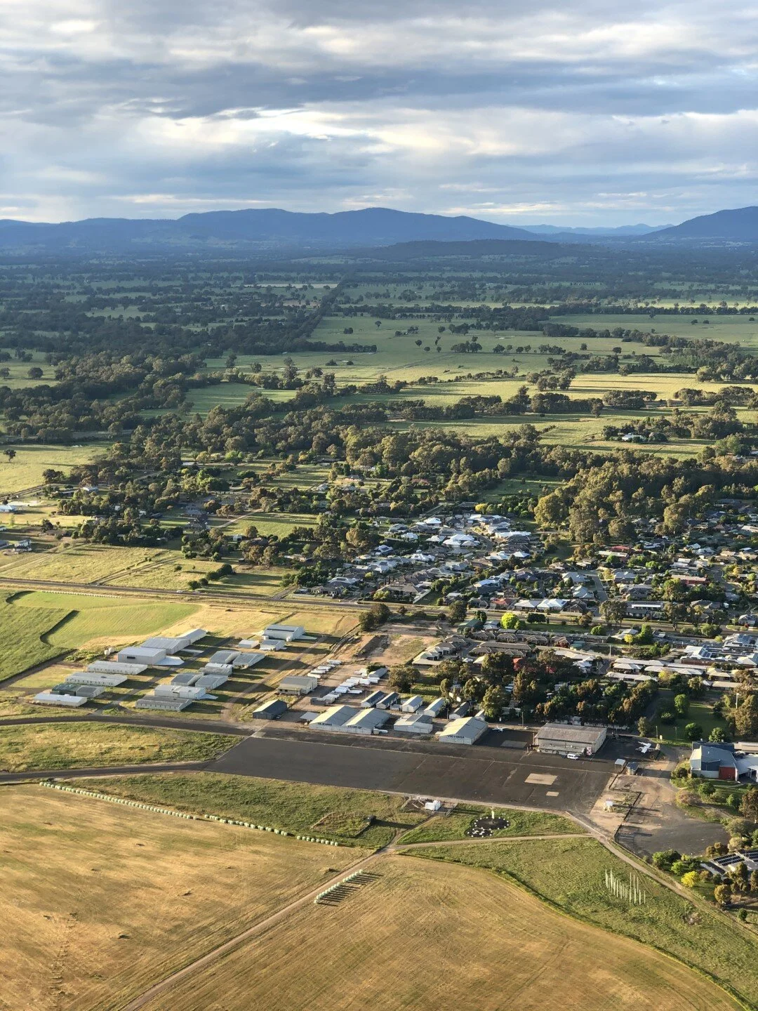 Benalla aerodrome on a recent training flight