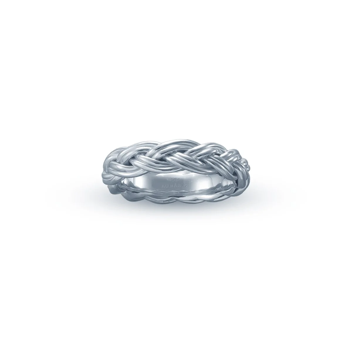 white gold Turk's head ring for girls who sail