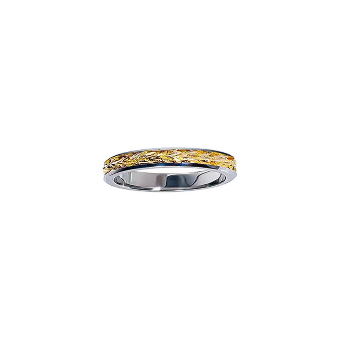 gold tropical wedding ring
