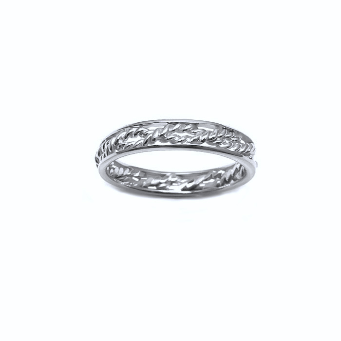 modern infinity ring gold