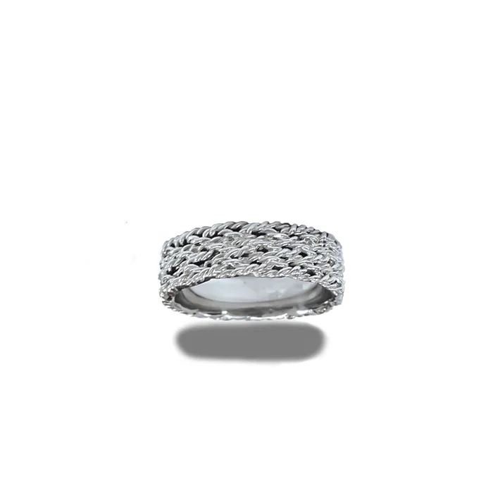 Nautical wedding band for men