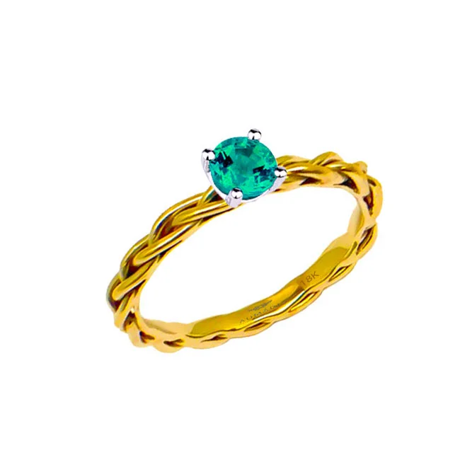 hand woven gold ring