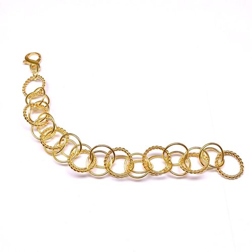 Gold Charms Bracelets - Nautical Gold Bracelet - Charm Bracelets - Aumaris  Gold Bracelets 