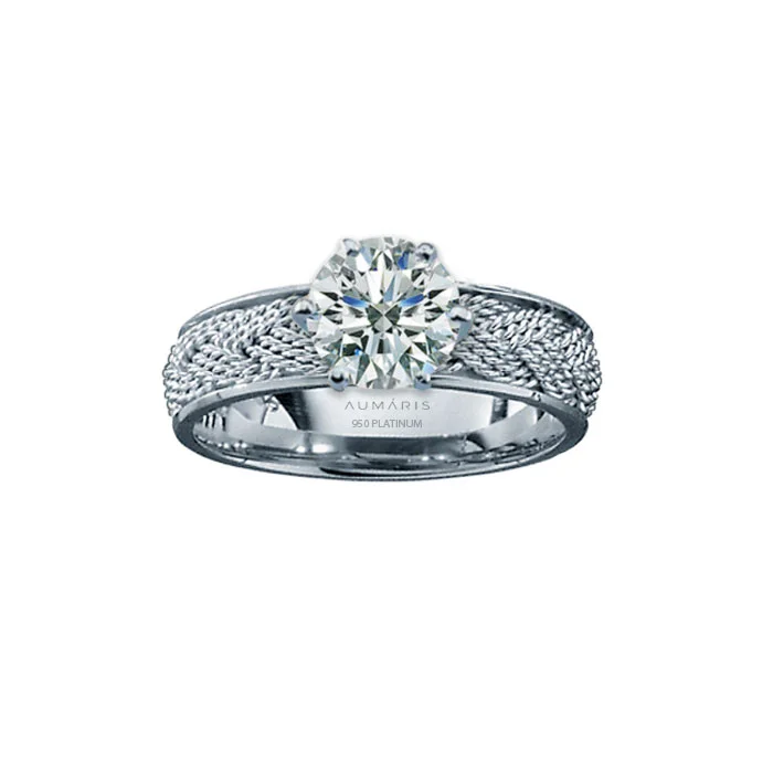 Nautical engagement rings Turks Head knot